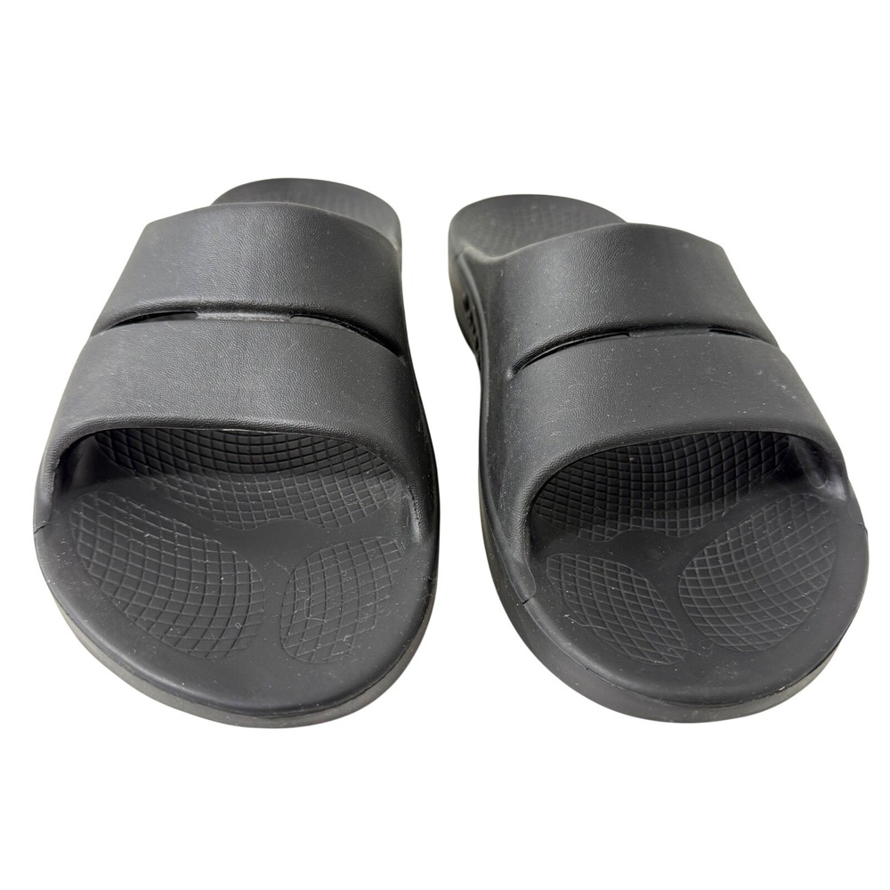 OOFOS OOahh Sport Recovery Slides 8 Black Streetwear Mens Sandals